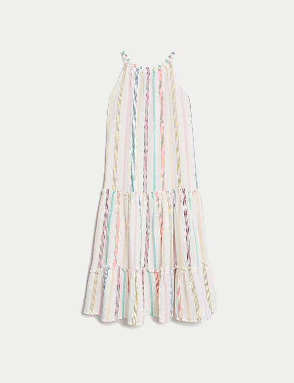 Robe dos nu 100&nbsp;% coton &agrave; rayures (du 6 au 16&nbsp;ans) - LU