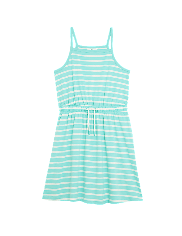 Pure Cotton Striped Dress