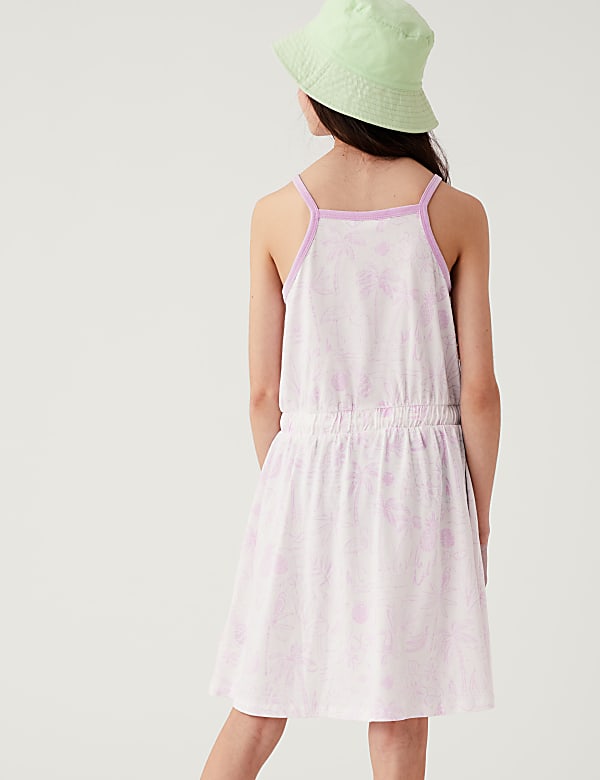 Pure Cotton Tropical Print Dress