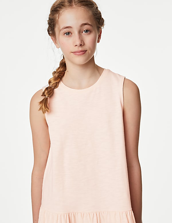 Pure Cotton Tiered Dress
