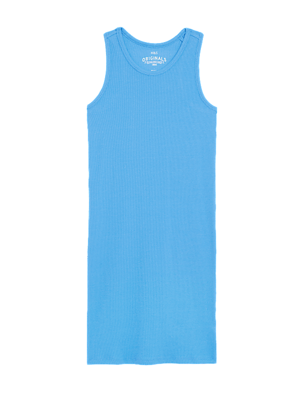 Cotton Rich Ribbed Dress