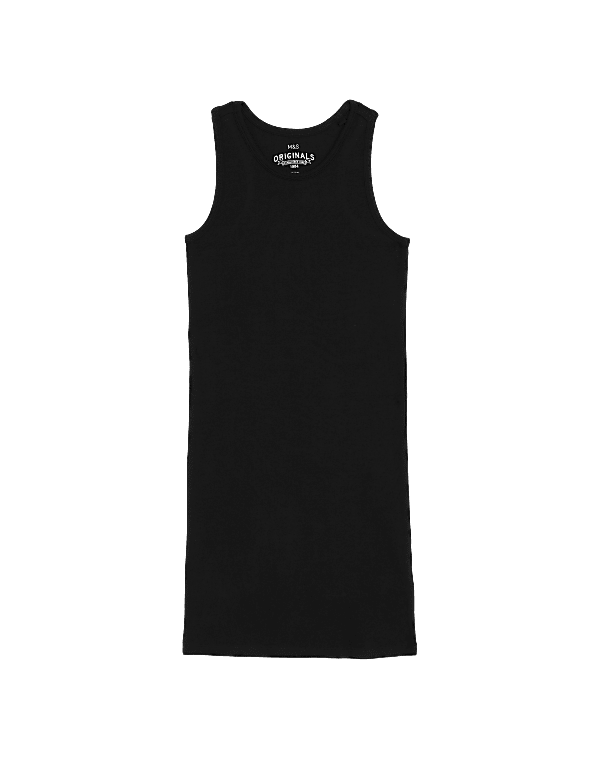 Cotton Rich Ribbed Dress