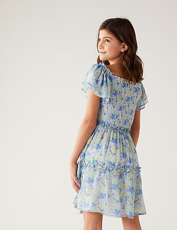 Printed Square Neck Dress