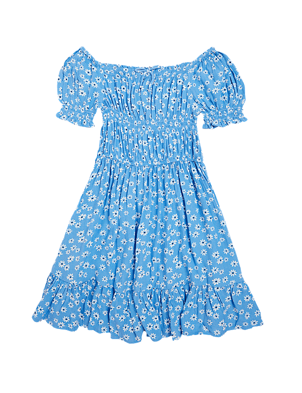 Floral Shirred Dress