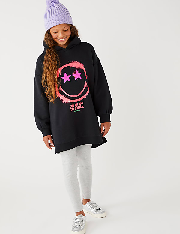 Cotton Rich SMILEYWORLD® Hooded Dress (6-16 Yrs)
