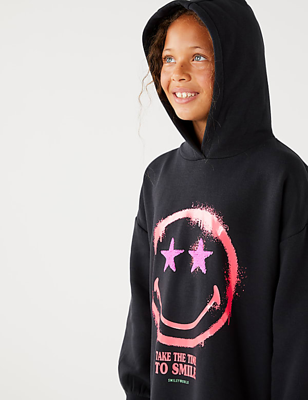 Cotton Rich SMILEYWORLD® Hooded Dress (6-16 Yrs)