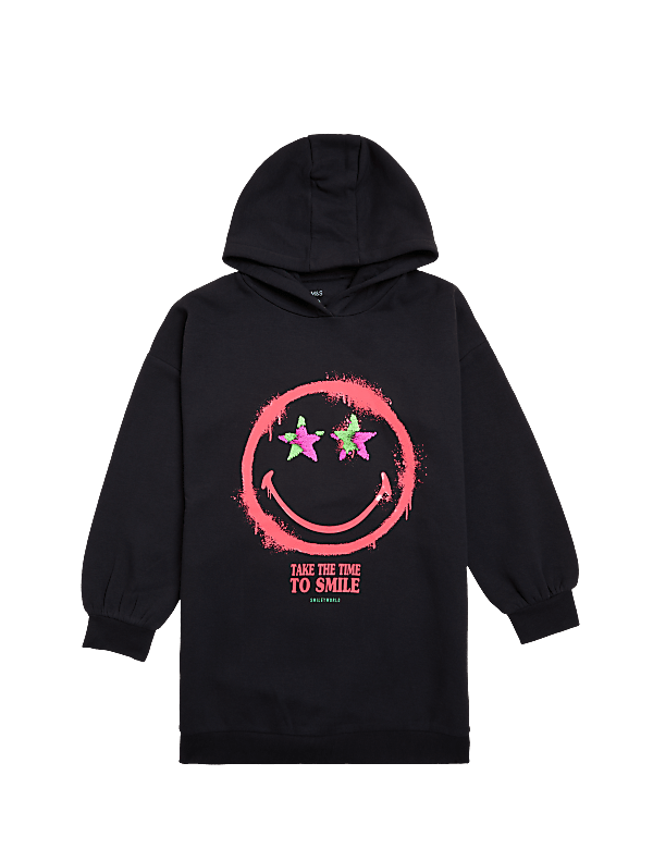 Cotton Rich SMILEYWORLD® Hooded Dress (6-16 Yrs)