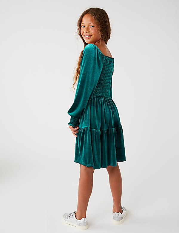 Marks and spencer green velvet dress store