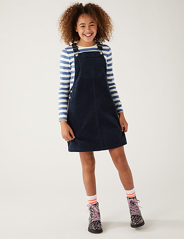 2pc Cotton Rich Pinafore Outfit