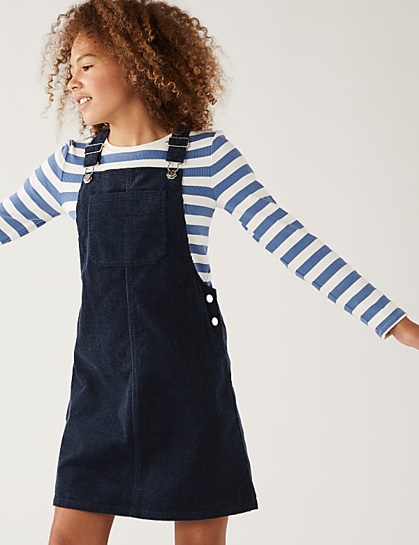 2pc Cotton Rich Pinafore Outfit