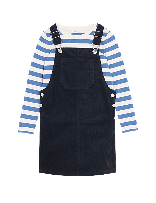 2pc Cotton Rich Pinafore Outfit