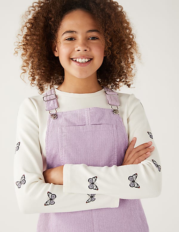 2pc Cotton Rich Pinafore Outfit