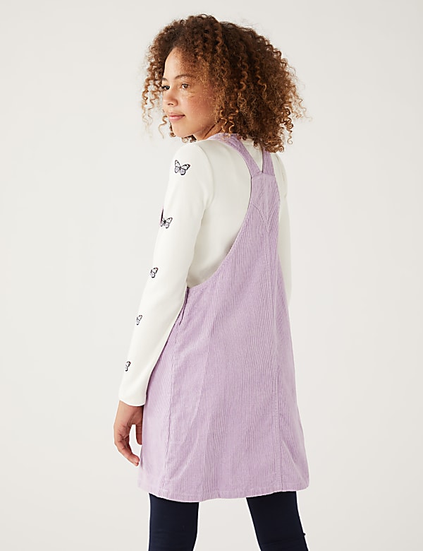 2pc Cotton Rich Pinafore Outfit