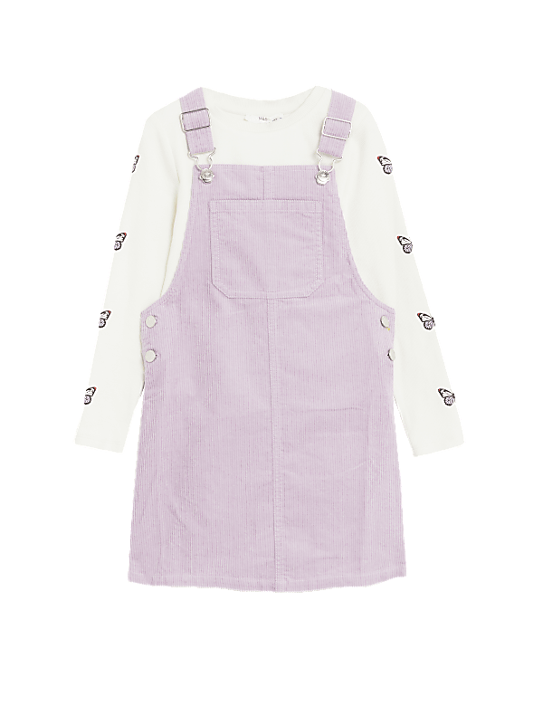 2pc Cotton Rich Pinafore Outfit