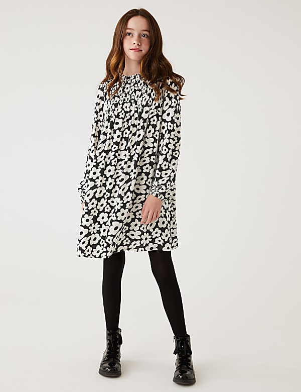 Floral Shirred Dress