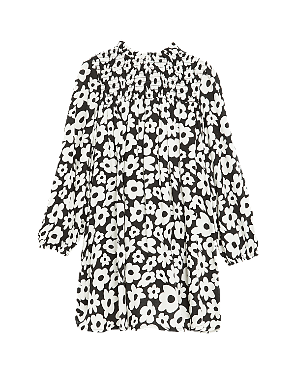 Floral Shirred Dress