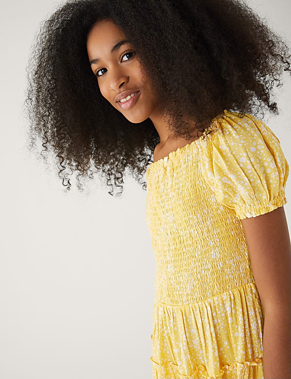 Floral Print Tiered Dress