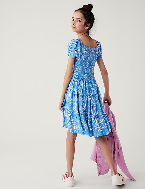 Floral Print Tiered Dress