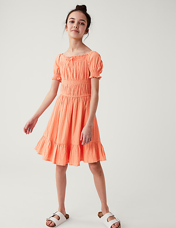 Cotton Rich Tiered Dress
