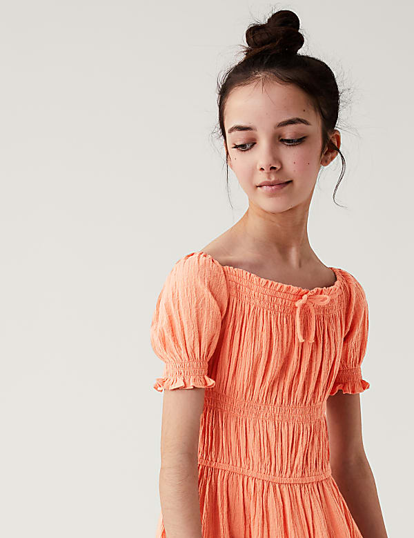 Cotton Rich Tiered Dress