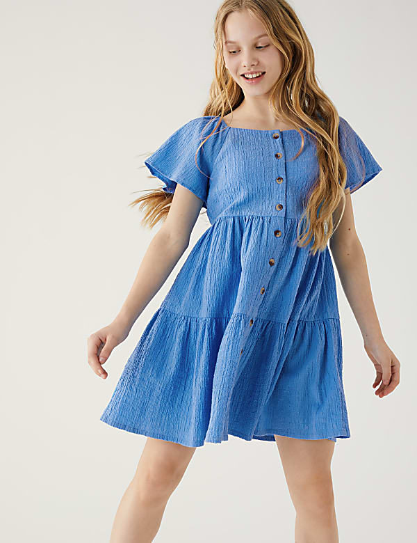 Cotton Rich Tiered Dress