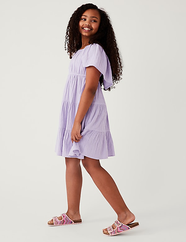 Pure Cotton Tiered Dress
