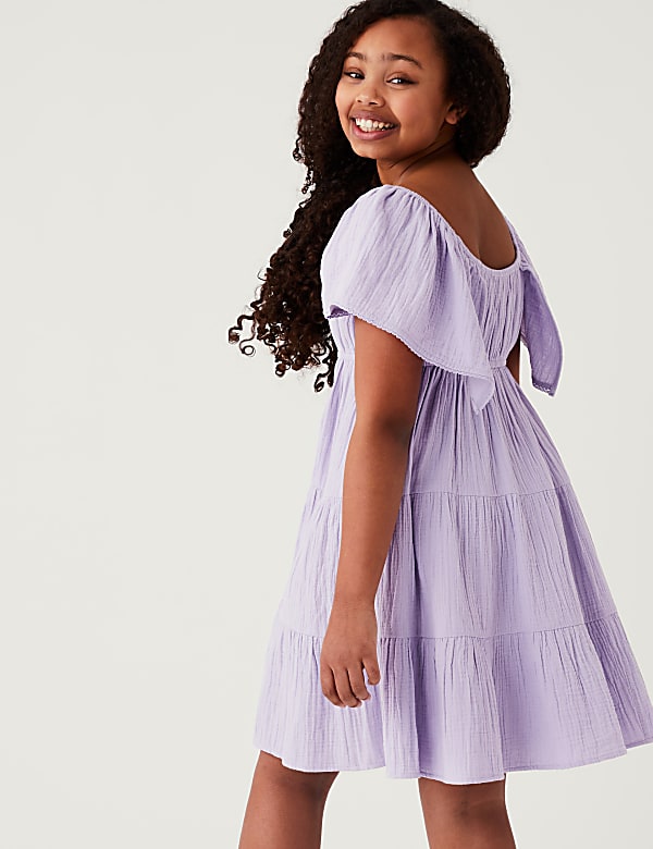Pure Cotton Tiered Dress