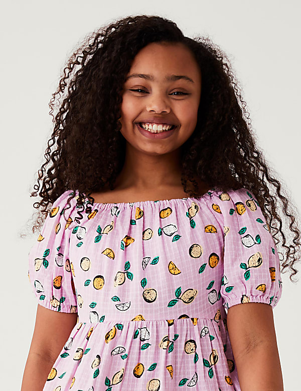 Pure Cotton Fruit Print Dress