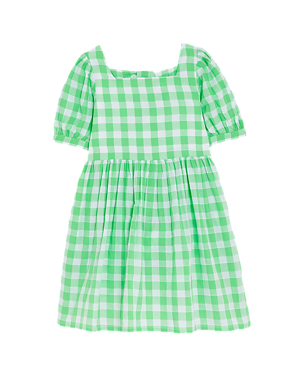 Pure Cotton Checked Dress