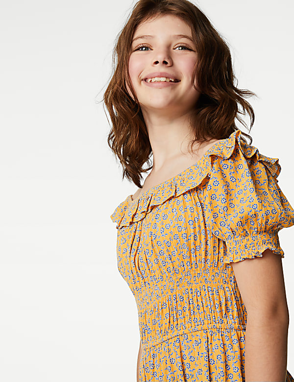 Floral Shirred Dress (6-16 Yrs)