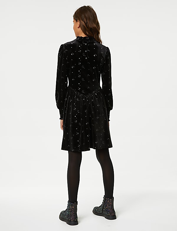 Velvet Glitter Star Dress (6-16 Yrs)