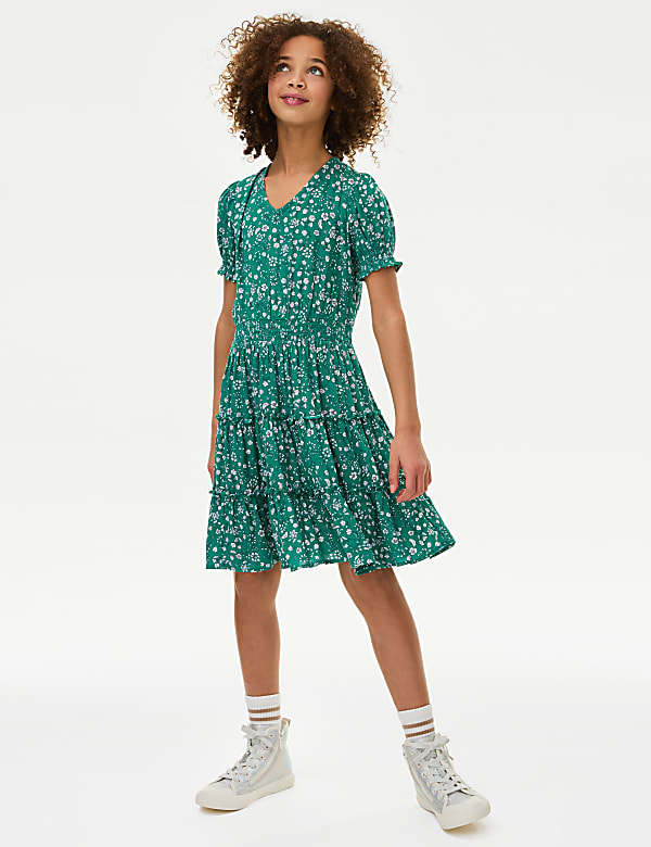 Heart Tiered Dress (6-16 Yrs) - GR