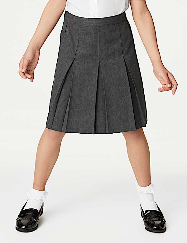 Girls' Plus Fit Permanent Pleats School Skirt (2-18 Yrs) - BG