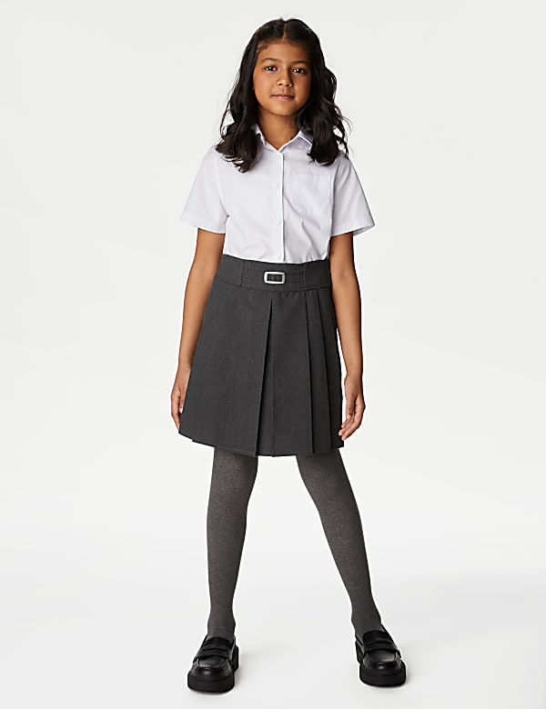 Girls' Permanent Pleats School Skirt (2-16 Yrs) - HU