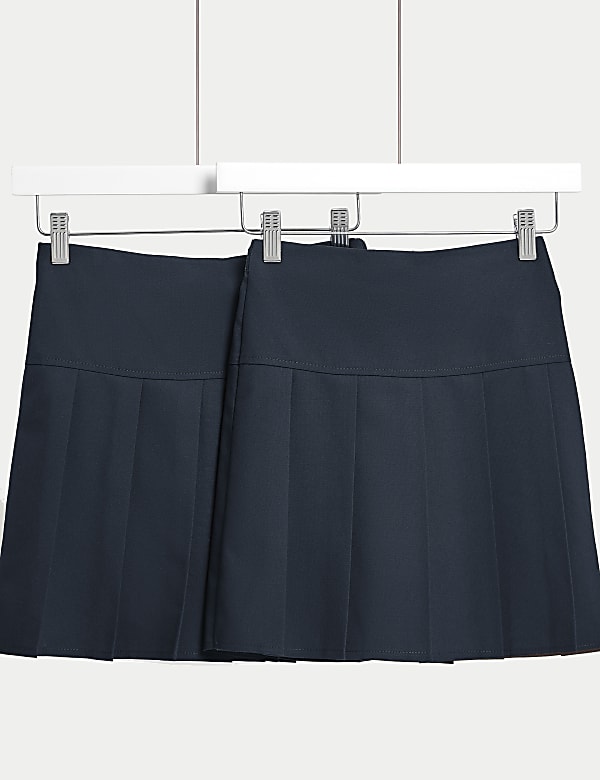 2pk Girls' Crease Resistant School Skirts (2-16 Yrs) - RS