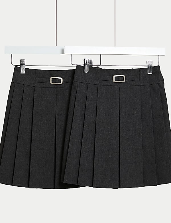 2pk Girls' Permanent Pleats School Skirts (2-18 Yrs) - MV