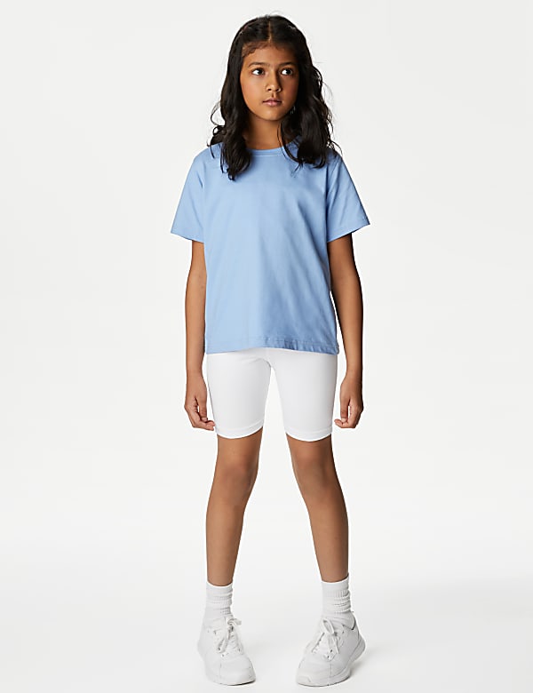 White cycling shorts girl store