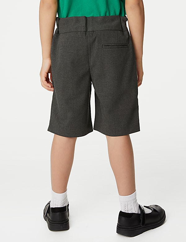 Girls' Button Front School Shorts (2-16 Yrs) - IL