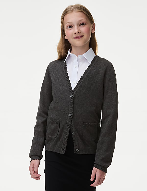 Grey school cardigan cheap