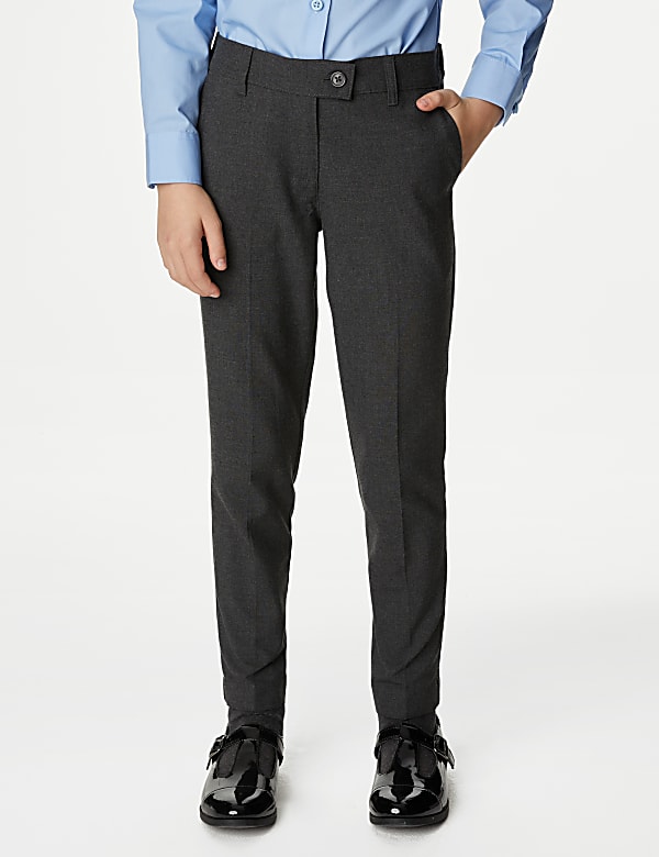 Lot de 2 pantalons filles coupe skinny, parfaits pour l&rsquo;&eacute;cole (du 2 au 18 ans) - CA