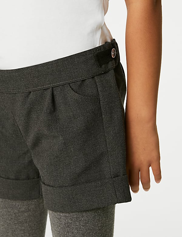 Girls' Turn Up School Shorts (2-16 Yrs) - TW
