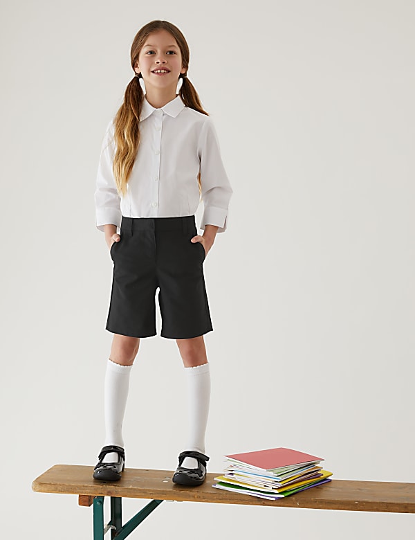 M&s grey school shorts on sale
