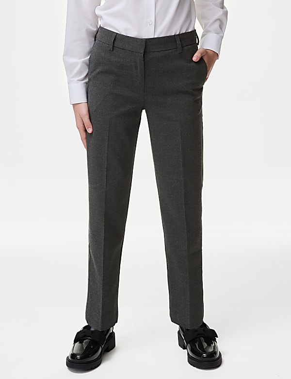 Pantalon fille coupe standard en tissu extensible (du 2 au 18 ans) - LU