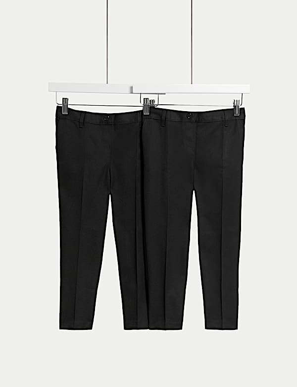 2pk Girls' Plus Fit Regular Leg Trousers (2-18 Yrs) - KR