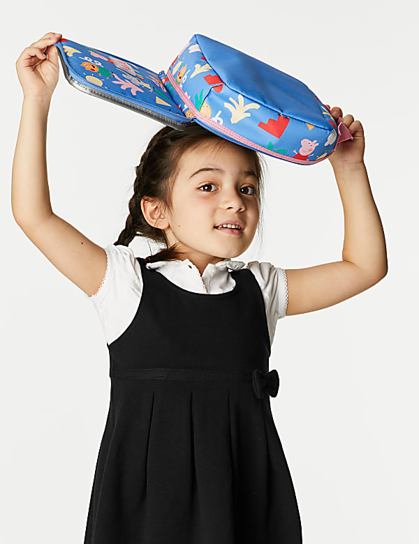 Girls' Jersey Bow School Pinafore (2-12 Yrs) - US