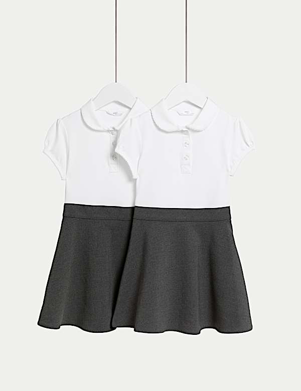 2pk Girls' 2 in 1 School Pinafores (2-12 Yrs) - EE