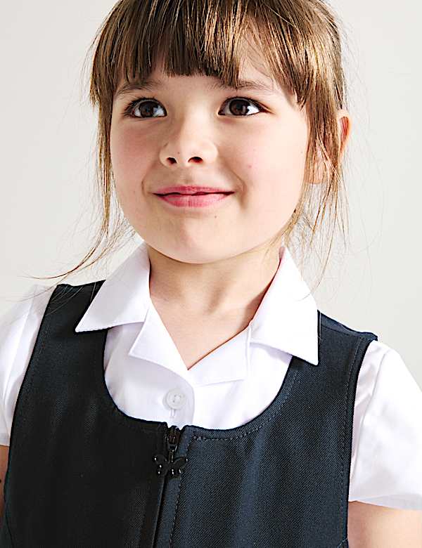 Girls' Pleated School Pinafore  (2-12 Yrs) - CA