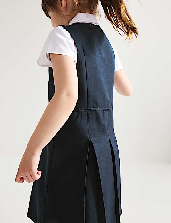 Girls' Pleated School Pinafore  (2-12 Yrs) - CA
