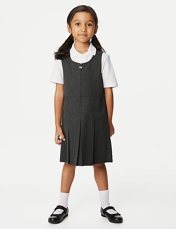 Grey school pinafore deals