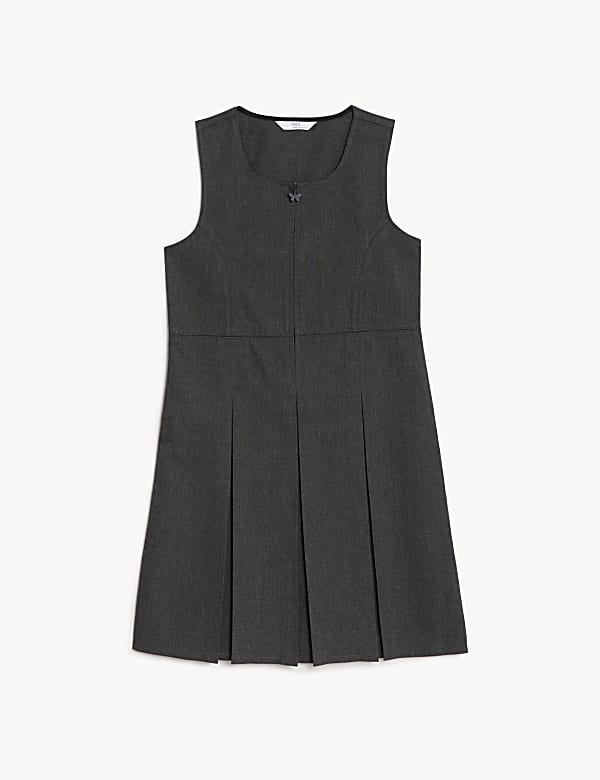 Girls' Longer Length Pleated School Pinafore (2-12 Yrs) - AT